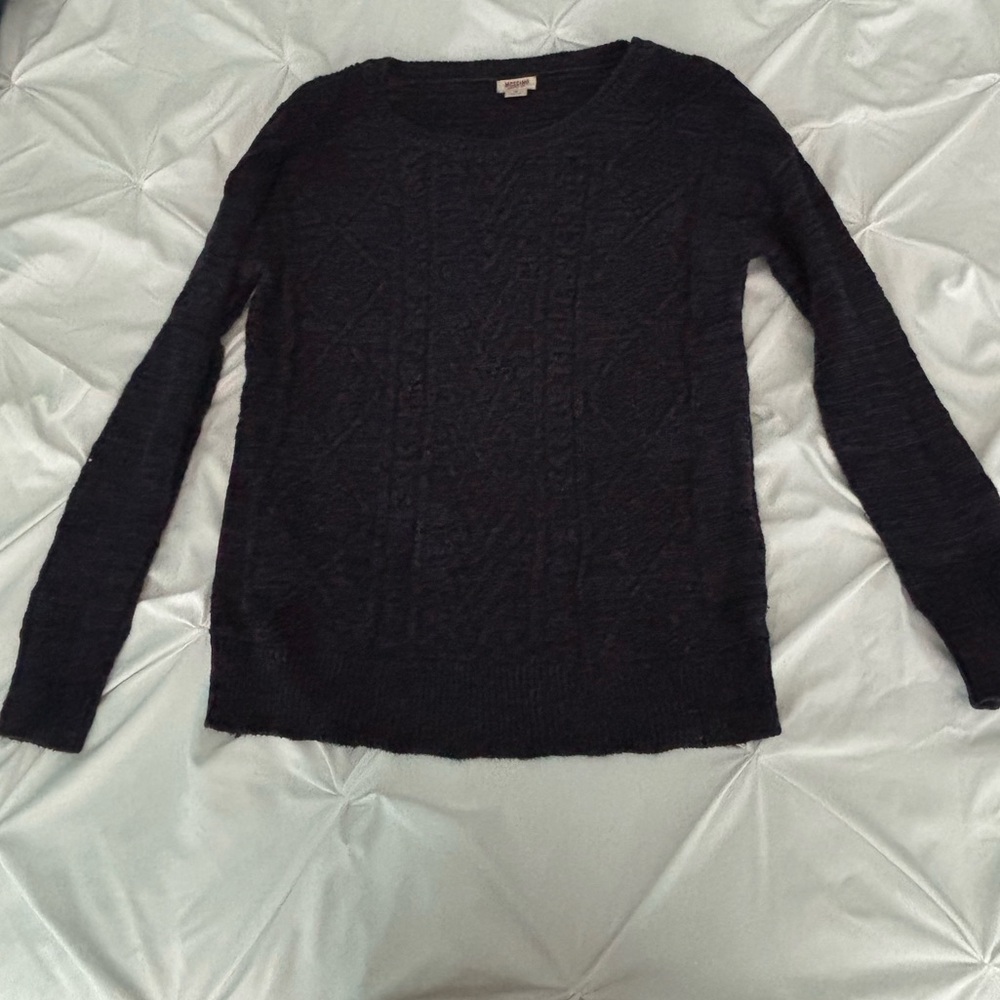 Mossimo Supply Co. Women’s Navy Cable Knit Sweater